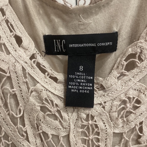 INC Crochet dress, body con shape, fully lined, size 8 - Picture 3 of 5